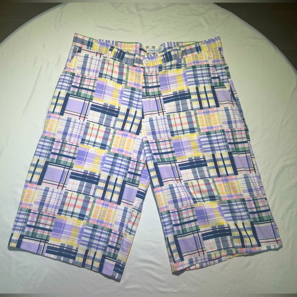 Men’s Baggy Plaid / Patchwork Style Shorts - 38 - Colorful